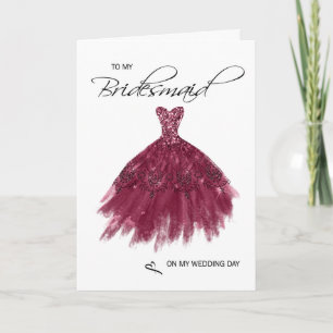 Bridesmaid Dankeschön-Karte Karte