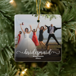 Bridesmaid Doppelseitiges Foto für kurzes SkriptOv Keramikornament