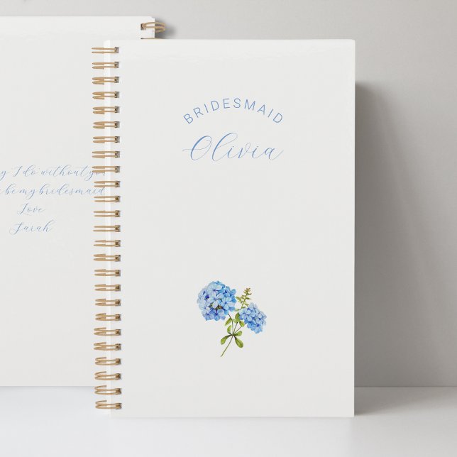 Bridesmaid Dusty Blue Floral Wedding Planner Planer (Von Creator hochgeladen)
