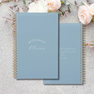 Bridesmaid Dusty Blue Wedding planner personnalisé