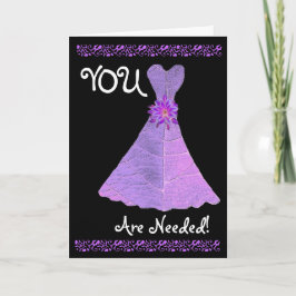 BRIDESMAID Einladung LILA Gown