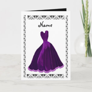BRIDESMAID-Einladung - LILA Samtkleid Einladung