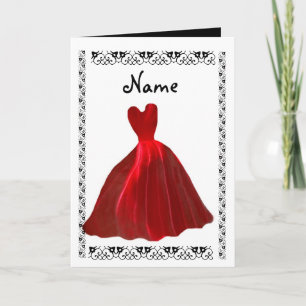 BRIDESMAID-Einladung - RED Velvet Gown Einladung