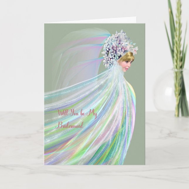 Bridesmaid Einladungs-Karte Fantasy Bridge Einladung (Vorderseite)