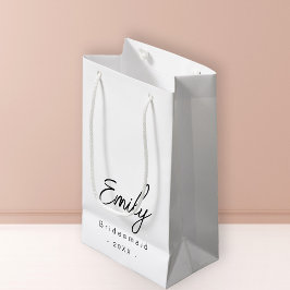 Bridesmaid Elegant Kleine Geschenktasche | SCHWARZ Kleine Geschenktüte