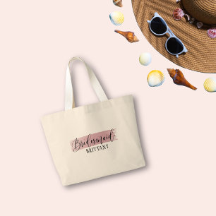 Bridesmaid Elegante Script Tote Bag Jumbo Stoffbeutel