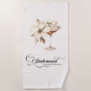 Bridesmaid Espresso Martini Bachelorette Strandtuch