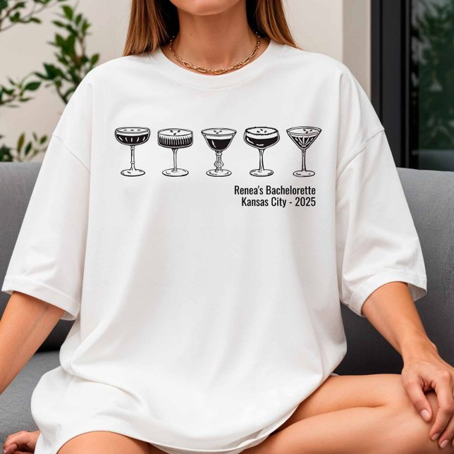 Bridesmaid Espresso Martini Bachelorette  T-Shirt (Von Creator hochgeladen)