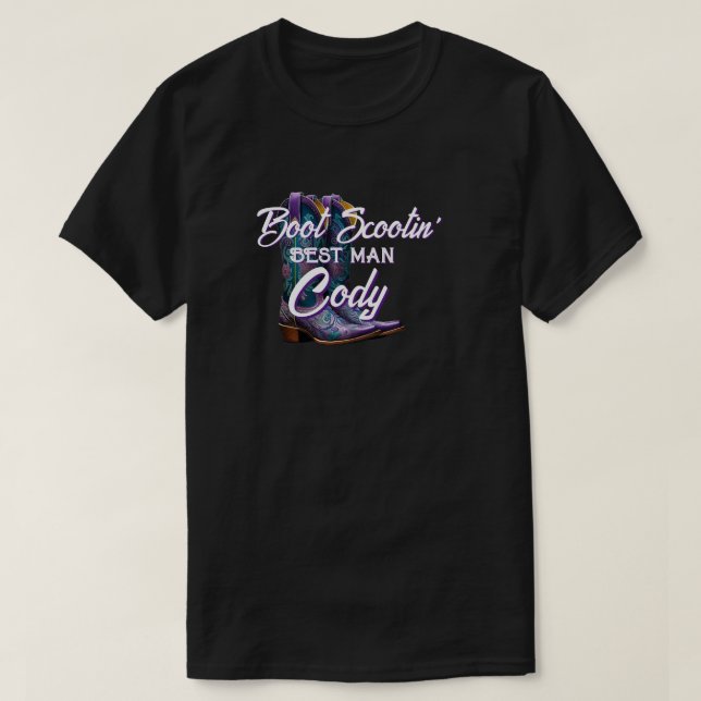 Bridesmaid Extravagant Cowboy Boots Trauzeuge T-Shirt (Design vorne)