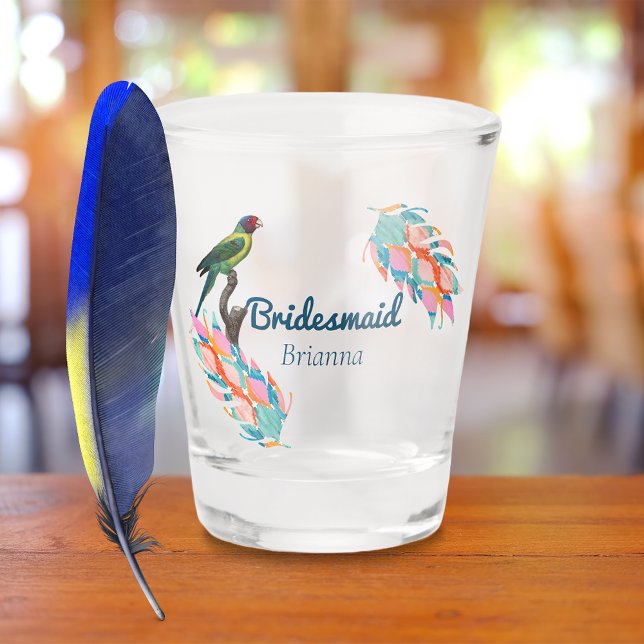 Bridesmaid Favor Vintag Parakeet Schnapsglas (Von Creator hochgeladen)