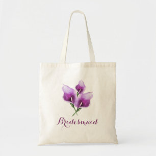 Bridesmaid Floral Lila Calla Lily Tragetasche