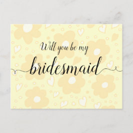 Bridesmaid Flower Sepia Postcard Postkarte