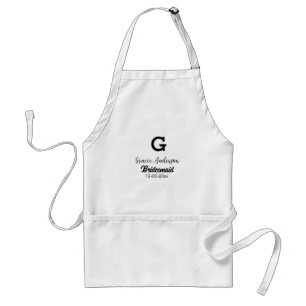 Bridesmaid fügen Name monogramm einfach minimalmod Schürze