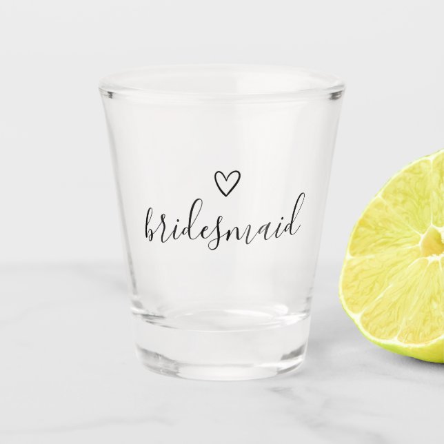 Bridesmaid-Geschenk | Anpassbarer Skriptname Schnapsglas (Vorderseite)