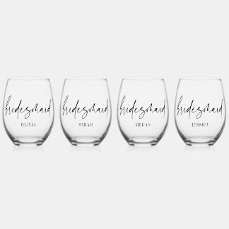 Bridesmaid Geschenk Custom Wine Glass Trinkbehälte Weinglas Ohne Stiel