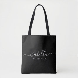 Bridesmaid Geschenk Personalisiert Black Tasche