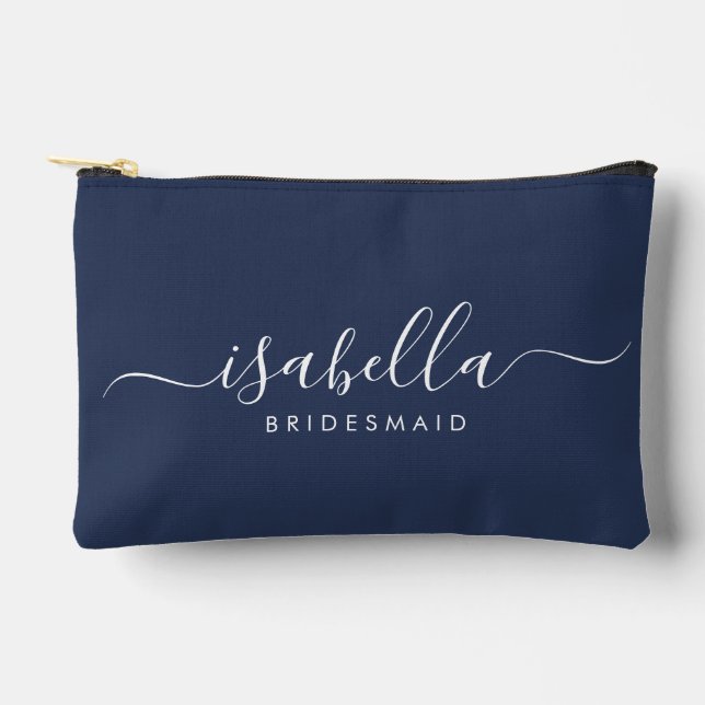 Bridesmaid Gift Midnight Blue Zubehörtasche (Vorderseite)