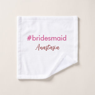 Bridesmaid hashtag rose clair ajouter nom mariée t