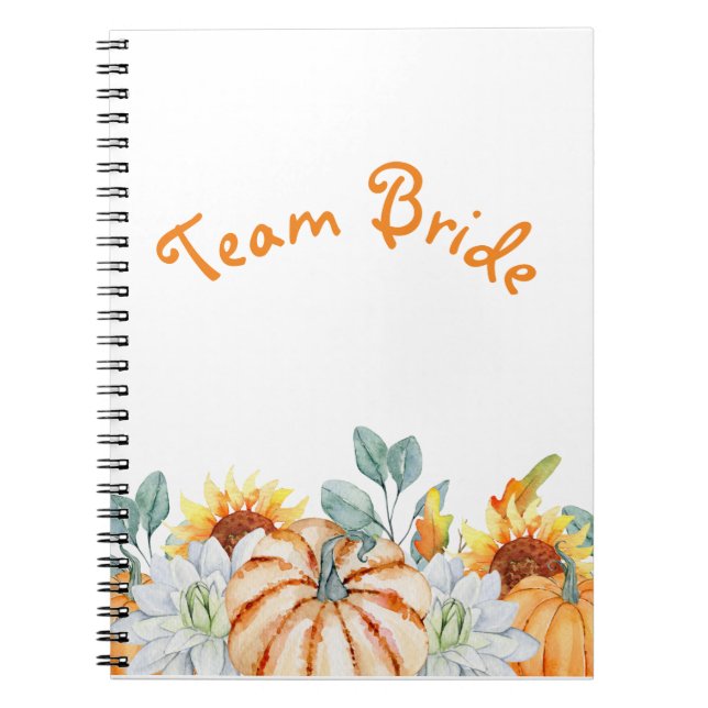 Bridesmaid Hochzeit im Herbst Theme Notizblock (Vorderseite)