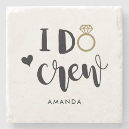 Bridesmaid I Do Crew Black and White Steinuntersetzer