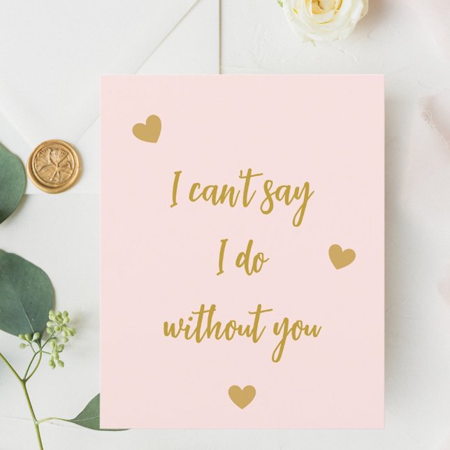 Bridesmaid, ich kann nicht sagen, dass ich ohne di (Von Creator hochgeladen)