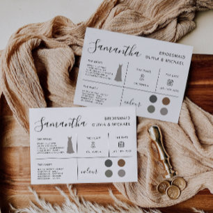 Bridesmaid-Informationskarte, Brautparty Einladung