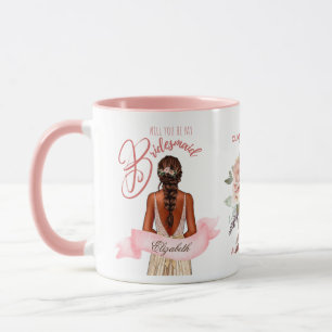Bridesmaid Karikatur Vorschlag Danke, Custom Tasse