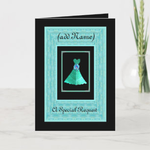 BRIDESMAID laden AQUAMARINE TÜRKISCH-Kleider ein Einladung