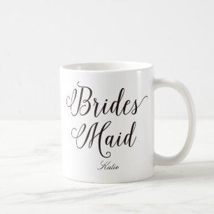 Bridesmaid Lettering Wedding Personalisiert Kaffeetasse