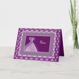 BRIDESMAID - LILA Krabben und LaceTrim Einladung