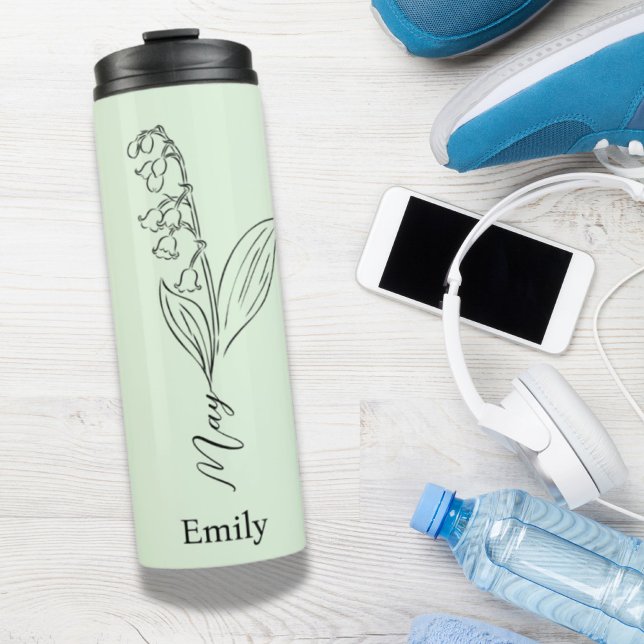 Bridesmaid Lily of the Valley May Birth Blume Thermosbecher (Bridesmaid Lily of The Valley May Birth Flower Thermal Tumbler)