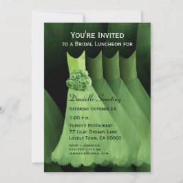 Bridesmaid Luncheon oder Brunch Grüne Kleider V03A Einladung