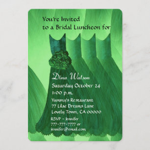 Bridesmaid Luncheon oder Brunch Kelly Green V02L Einladung
