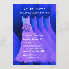 Bridesmaid Luncheon oder Brunch Lila Dress V06 Einladung