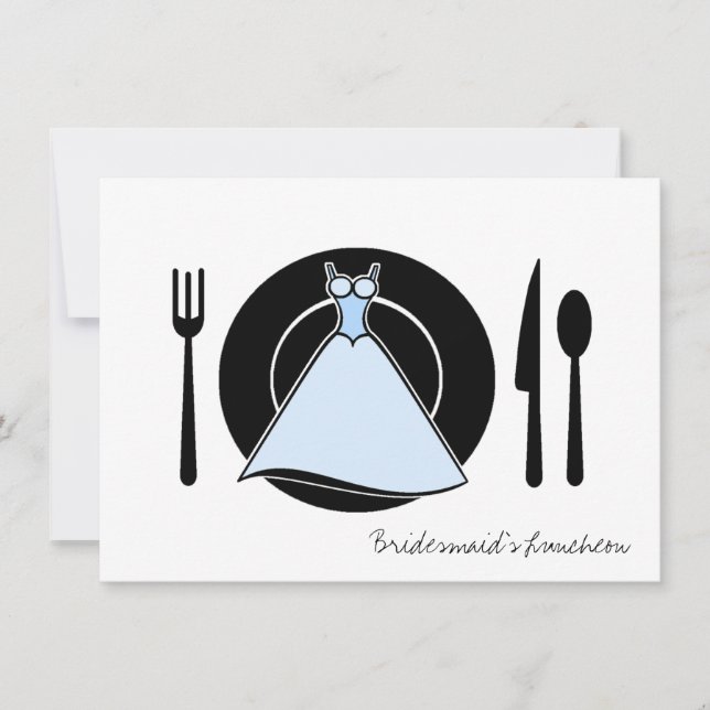 Bridesmaid Luncheon - Servierendes Set Einladung (Vorderseite)
