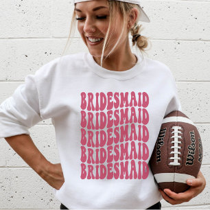 Bridesmaid Magenta Custom Matching Brautparty Sweatshirt