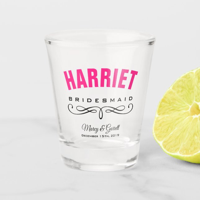 BRIDESMAID MARIAGE PARTY TIRE VERRE (Devant)