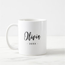 Bridesmaid Moderne Tasse Geschenk | SCHWARZ-WEISS