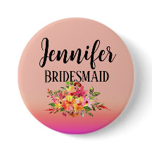 Bridesmaid | Modernes, florales Personalisiert