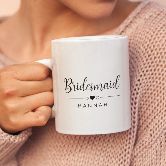 Bridesmaid Modernes Minimalistisches Brautparty Ge Kaffeetasse (Von Creator hochgeladen)