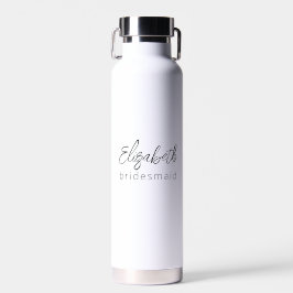 Bridesmaid Modernes Minimalistisches Drehbuch Bach Trinkflasche