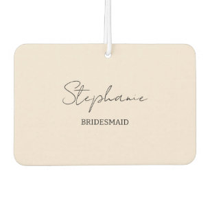 Bridesmaid Modernes Minimalistisches Script Rosa Autolufterfrischer