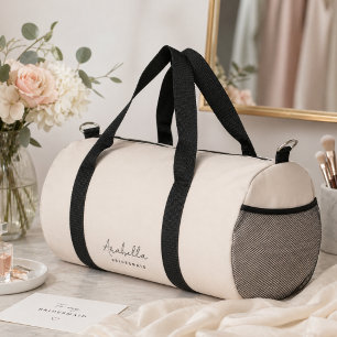 Bridesmaid   Modernes Minimalistisches Script Rosa Duffle Bag
