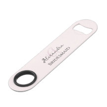 Bridesmaid Modernes Monogramm Rosa Minimalistisch