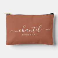 Bridesmaid Modernes Skript Kosmetik Terracotta