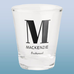 Bridesmaid Monogram Name Schnapsglas