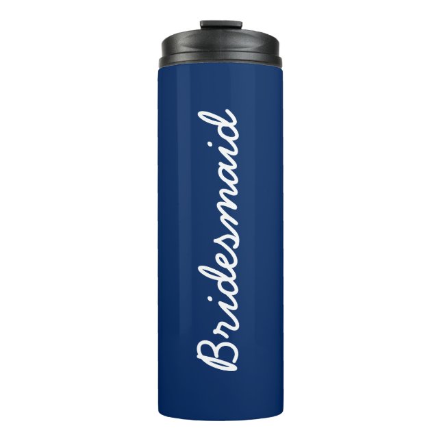 Bridesmaid Monogramme Hochzeiten Geschenk Gastgesc Thermosbecher (Vorderseite)