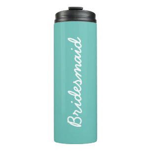 Bridesmaid Monogramme Hochzeitsgeschenk für Aquam Thermosbecher