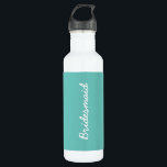 Bridesmaid Monogramme Hochzeitsgeschenk Gefallen A Edelstahlflasche<br><div class="desc">Perfektes Geschenk für Brautmädchen! Sie können die Hintergrundfarbe ändern,  und Sie können den Text für einen anderen Empfänger für ein anderes Ereignis anpassen,  wenn Sie es wünschen!</div>