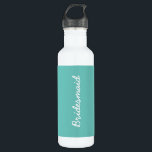Bridesmaid Monogramme Hochzeitsgeschenk Gefallen A Edelstahlflasche<br><div class="desc">Perfektes Geschenk für Brautmädchen! Sie können die Hintergrundfarbe ändern,  und Sie können den Text für einen anderen Empfänger für ein anderes Ereignis anpassen,  wenn Sie es wünschen!</div>